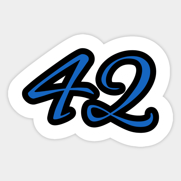 42 Sticker by DocsDesigns76